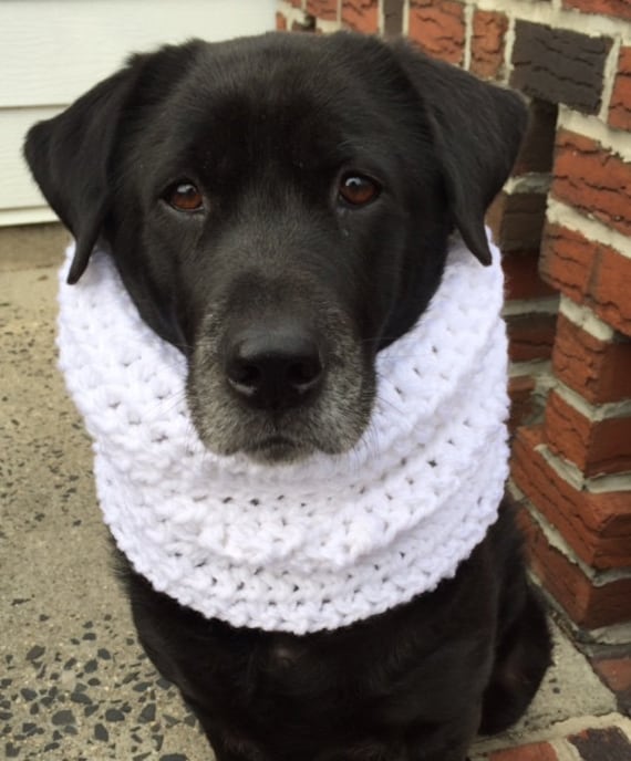 White Dog Snood the snowflake Doggie Snood Dog Scarf Snood for Dog