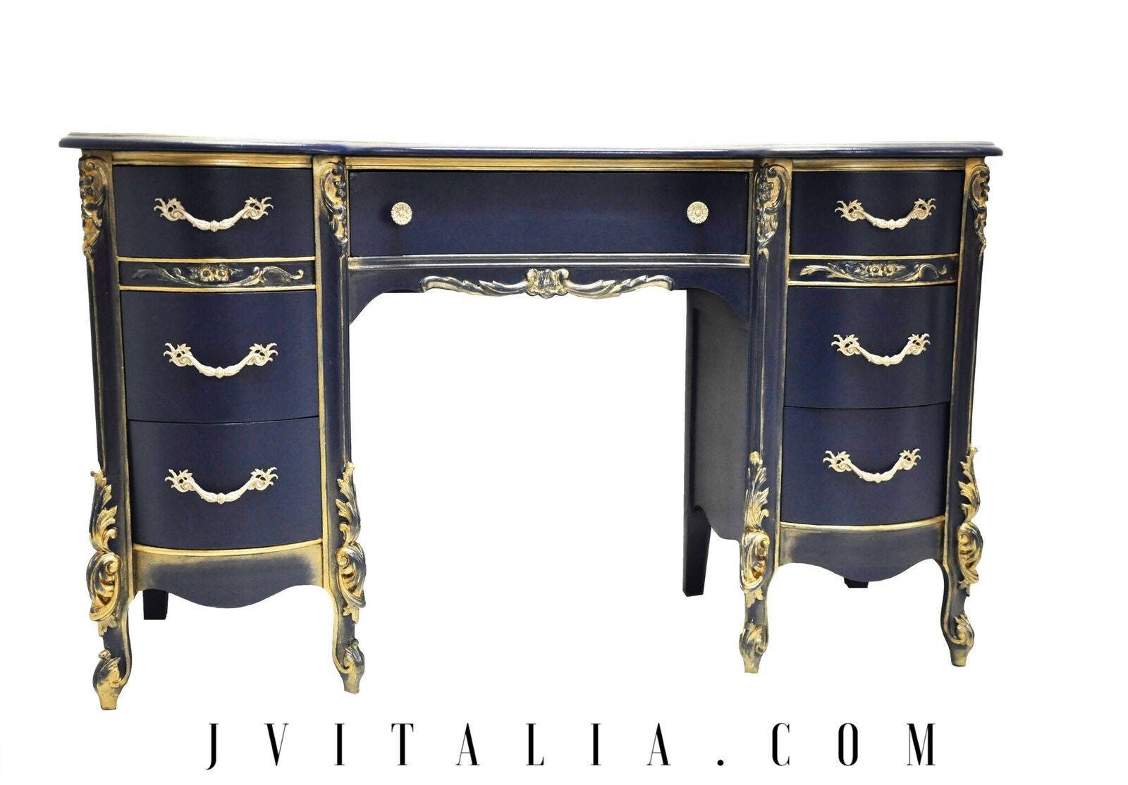 Vintage MakeUp Vanity Queen Anne French Antique Vanity Etsy