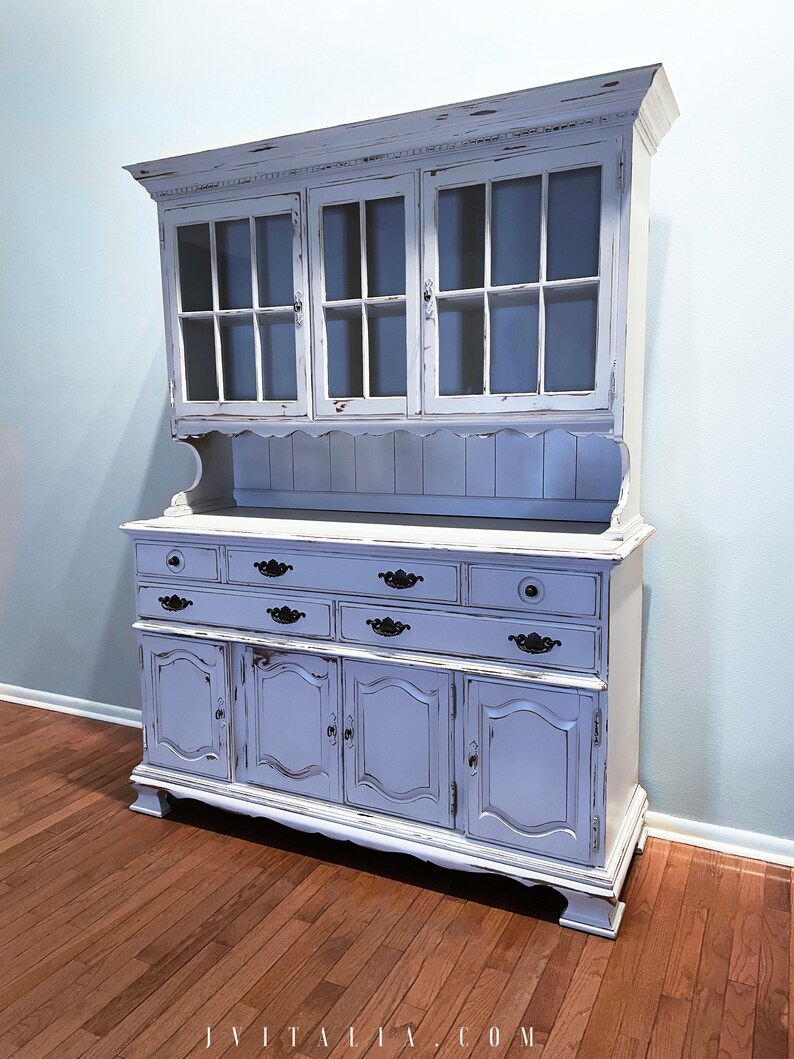 Farmhouse Cottage Bakers Hutch Antiqued Jelly Custom Etsy