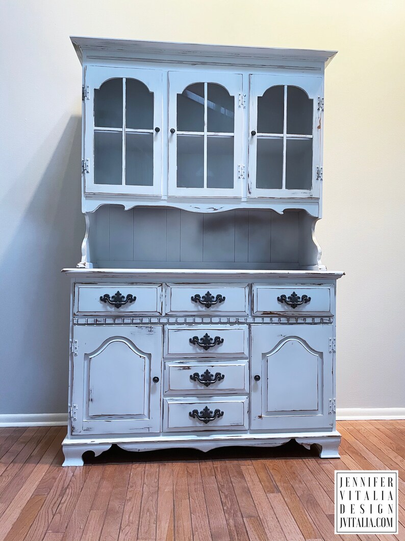 Farmhouse Cottage Bakers Hutch Antiqued Jelly Custom Etsy