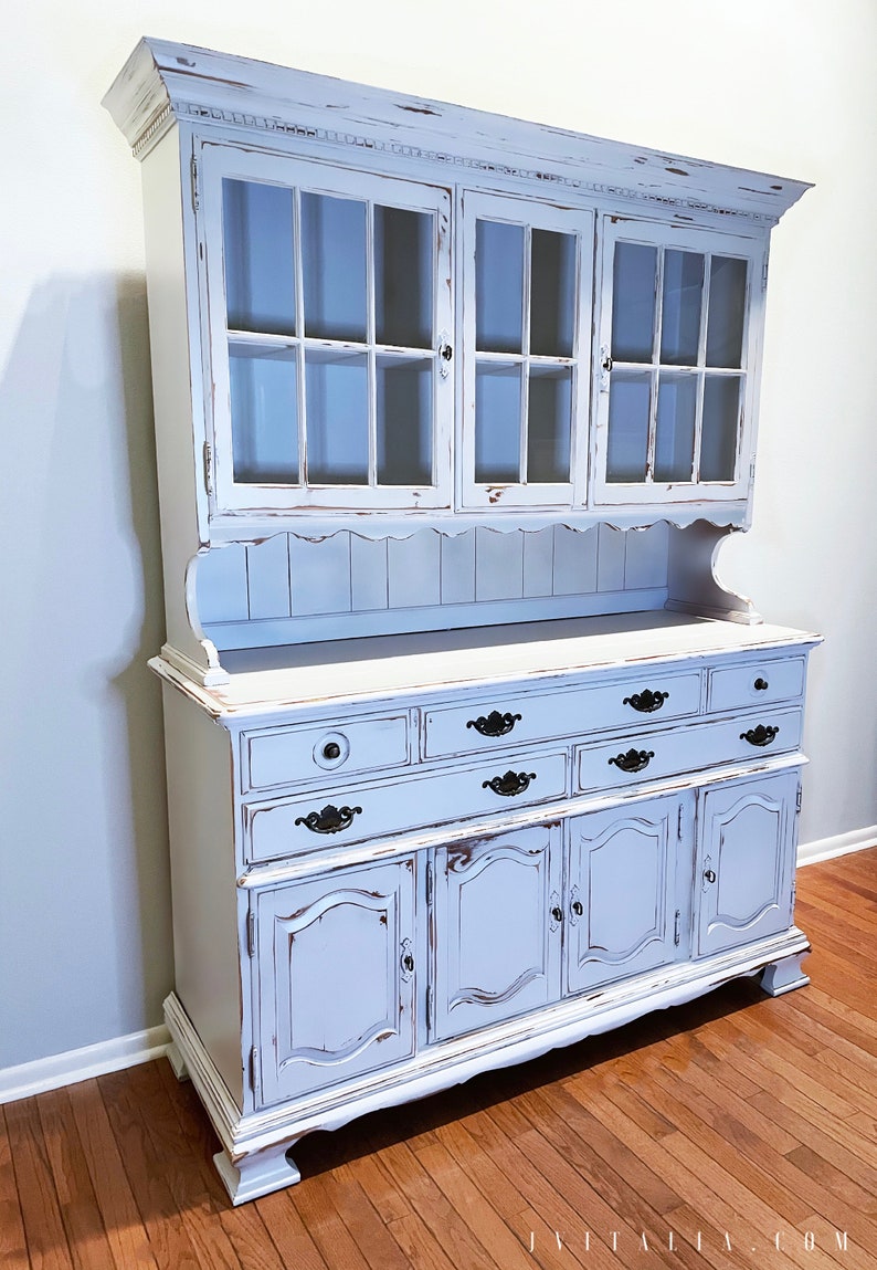 Farmhouse Cottage Bakers Hutch Antiqued Jelly Custom Etsy