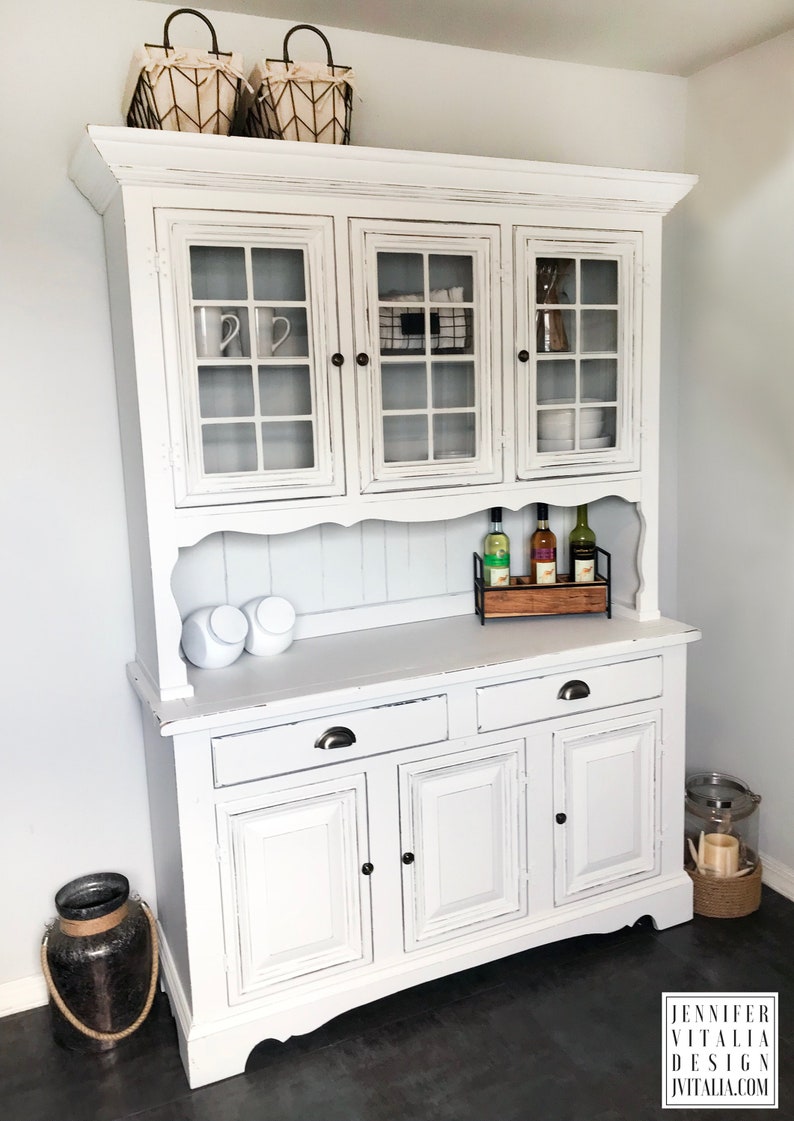 Farmhouse Cottage Bakers Hutch Antiqued Jelly Custom Etsy
