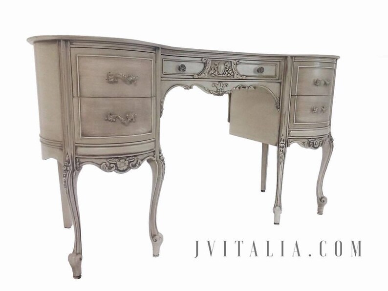 Vintage Makeup Vanity Queen Anne French Antique Vanity Etsy