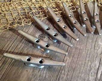 6 Inch Galvanized Boat Cleat: Nautical Decor, Drawer Pull, Towel Hook