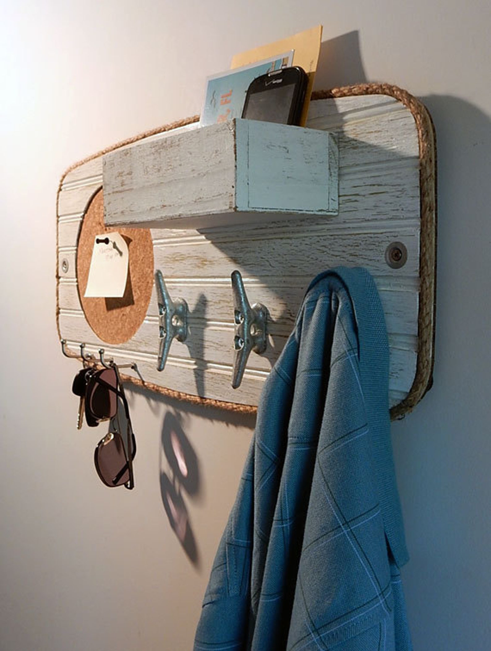 Coat Rack Mail Key Holder Tack Board Cell Phone Caddy Boat Etsy