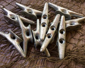 Boat Cleats - 4 Inch Dock Cleat - Cleats - Galvanized Cleat - Boat Cleat Hook - Drawer Pulls Wall Hooks - Beach Towel Hook - Nautical Decor