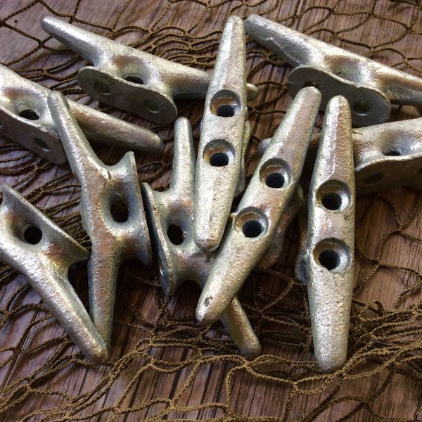Boat Cleats - 4 Inch Dock Cleat - Cleats - Galvanized Cleat - Boat Cleat Hook - Drawer Pulls Wall Hooks - Beach Towel Hook - Nautical Decor