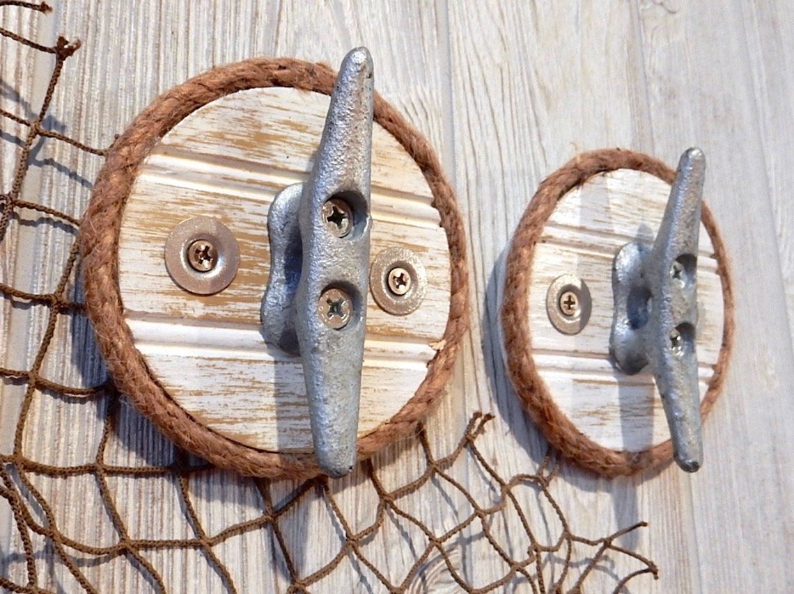 Nautical Cleat Wall Hook Galvanized Boat Dock Cleat Beach Etsy