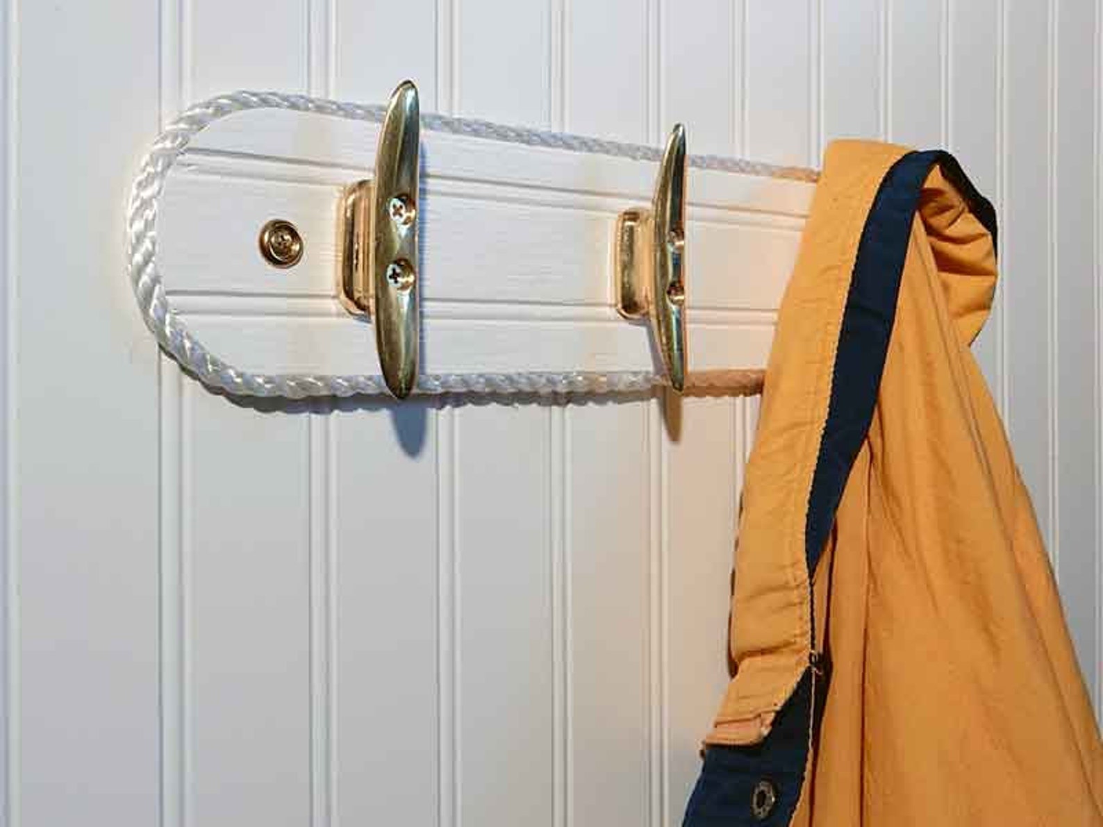 Nautical Cleat Wall Hook Brass Hook Beach Decor Coat Etsy