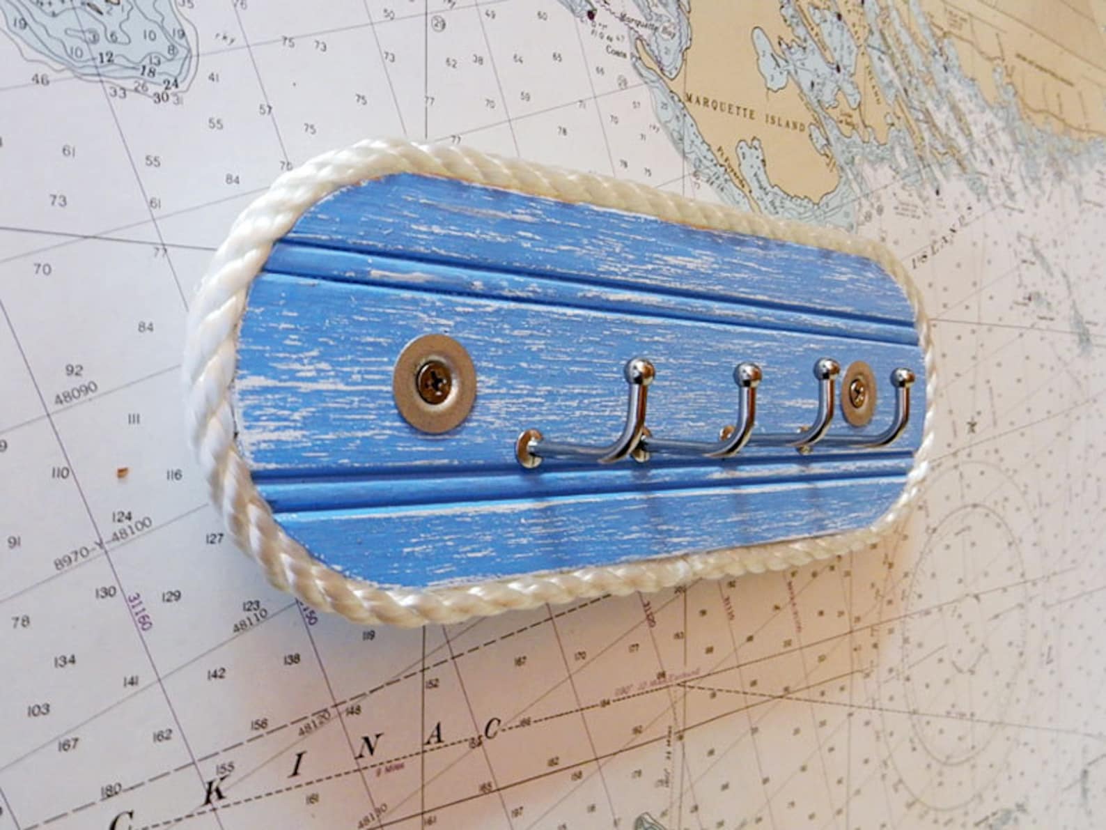 Wall Key Hook Holder Galvanized Key Hanger Rack Jewelry Etsy