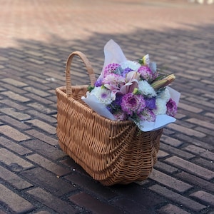Side Wicker Bike Basket