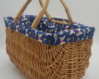 Blue Dog Bike Basket