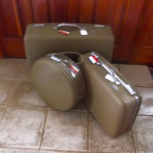 Vintage 3 Piece American Tourister Luggage Tiara