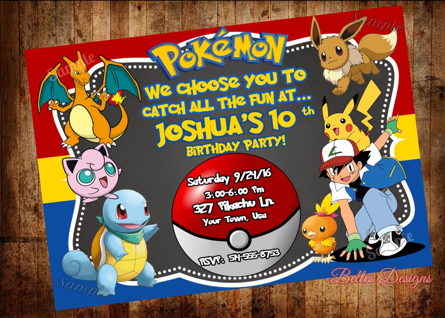 Printable Pokemon Birthday Invitations