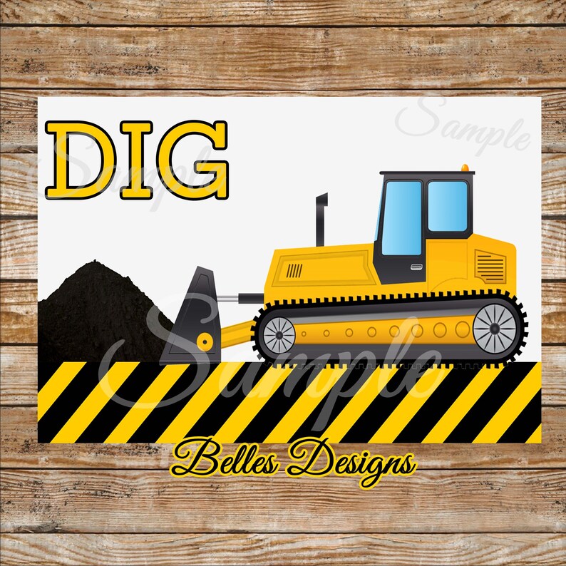 Construction Wall Decor Construction Themed Art Wall Art - Etsy