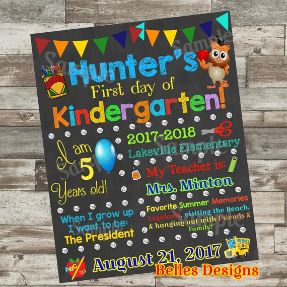 First Day Of School Sign Banner Signs Back To School Etsy