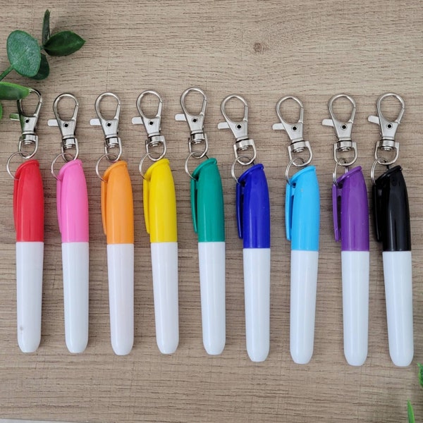 Mini Dry Erase Markers, Badge Reel Mini Clip On DRY ERASE Pen, Badge Reel Accessories, Medical ID Clip on Pen, Clip on Pen for Badge Reel