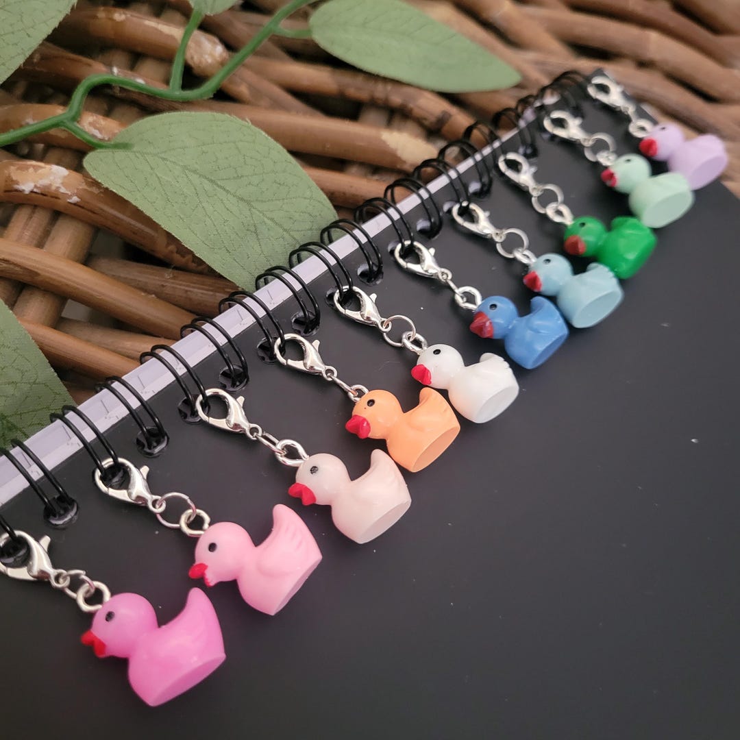 Rubber Ducky Charm: Badge Reel Dangle, Stitch Marker, Zipper Pull - Etsy