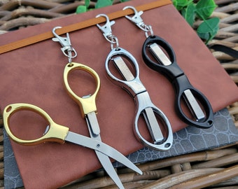 Mini Folding Scissors: Small Clip-On Design - Lightweight and Portable