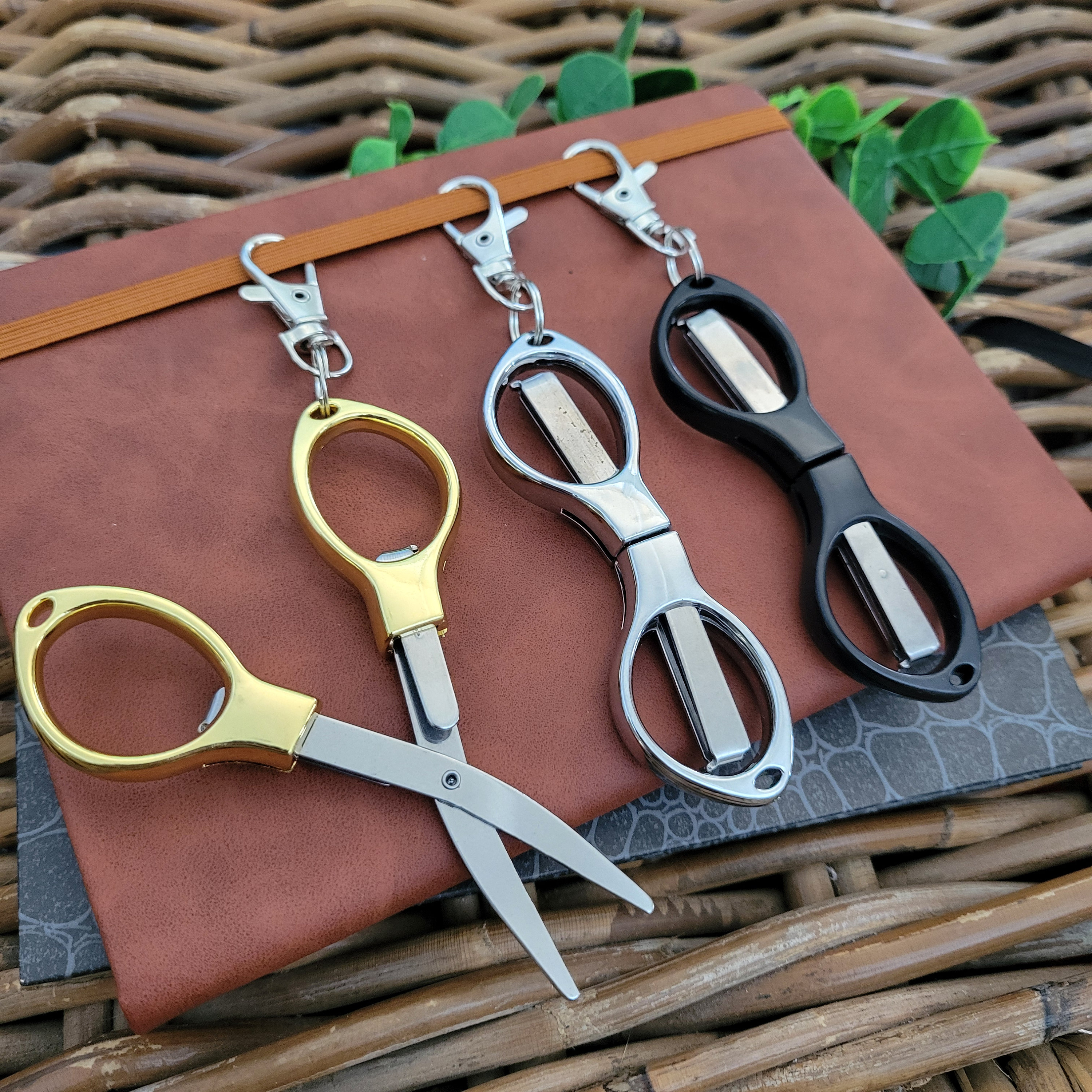 Mini Folding Scissors with Clip, Clip on Folding Scissors, Badge Reel Scissors, Badge Reel Accessories, Clip on Scissors for Backpack
