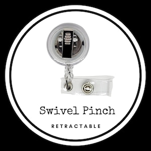 Retractable Swivel or Belt Clip Badge Reel: Interchangeable ID Holder image 6