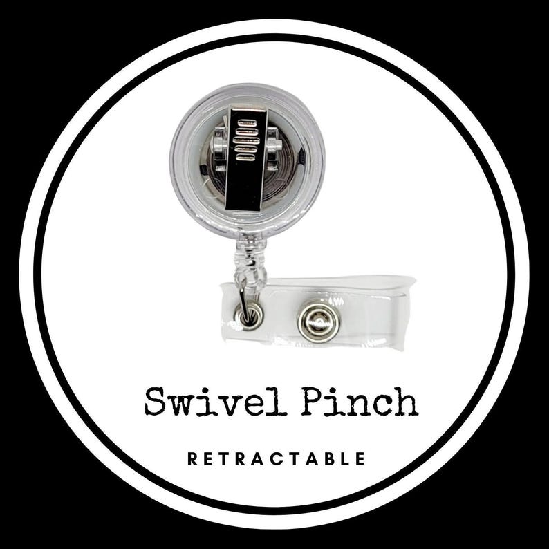 Retractable Swivel or Belt Clip Badge Reel: Interchangeable ID Holder image 6