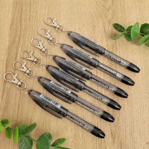 Black Mini Ballpoint Pen for Badge Reel, Purse, Backpack - Badge Reel Mini Pen - Attach to Lanyard for Nurse, Student & Teacher