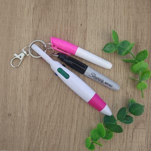 Badge Reel Accessories Set: 4-Color Pen, Permanent & Dry Erase Markers