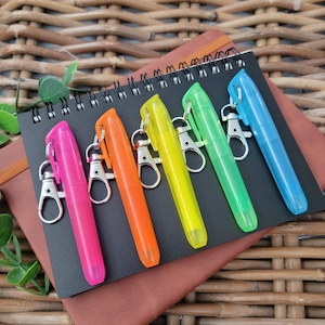 Mini Highlighter, Clip-On Highlighter, Badge Reel Marker, Compact Neon Marker, Teacher Gift, Medical ID Essential, School Supplies Accessory