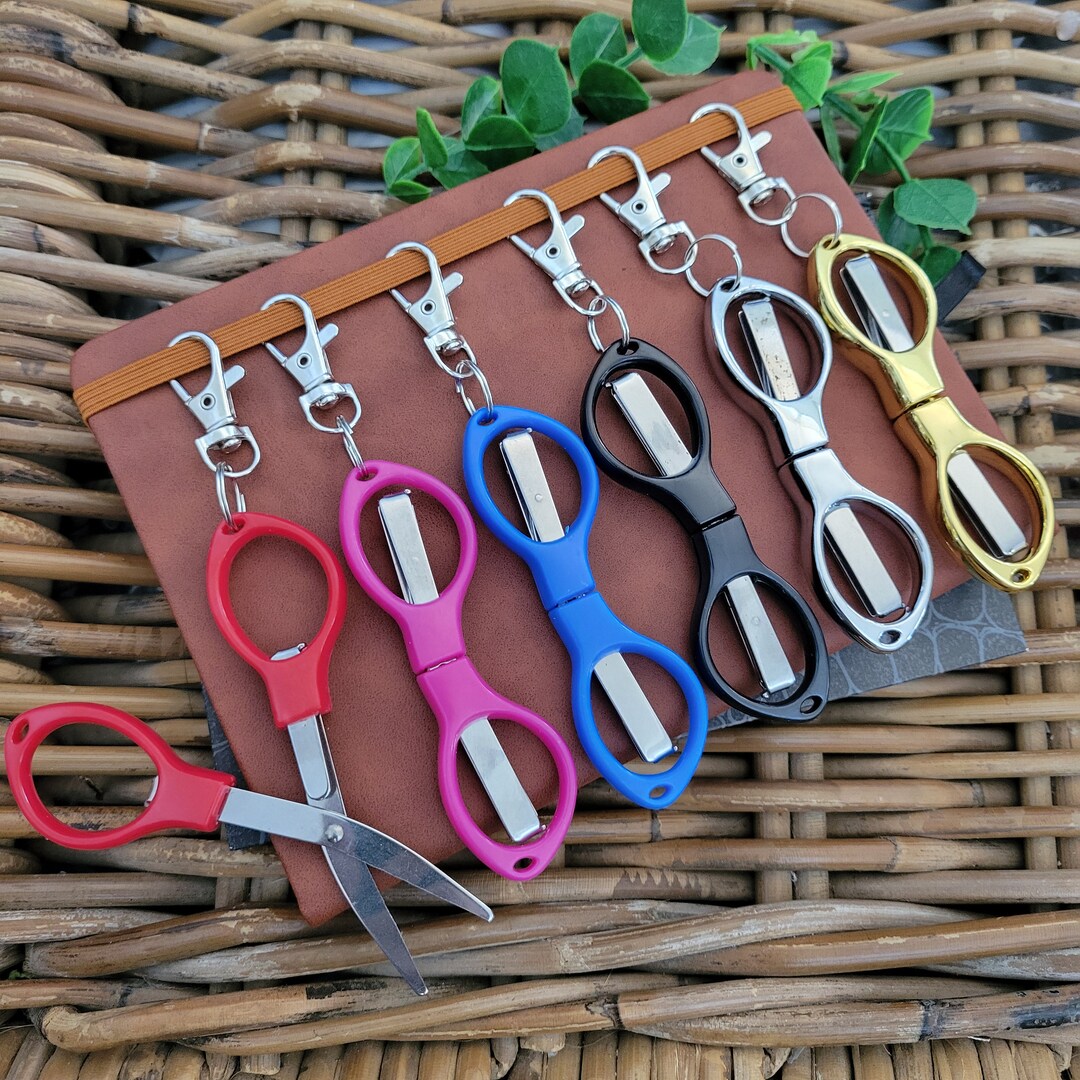 Mini Folding Scissors With Clip, Clip on Folding Scissors, Badge Reel ...