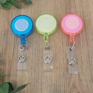 Retractable Belt Clip Badge Reel (Set of 3): Interchangeable ID Holder, Nurse or Teacher Gift