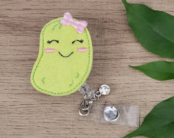 Pickle Badge Reel: Cute Retractable ID Holder, Nurse & Teacher Gift
