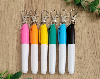 Mini Dry Erase Marker , Badge Reel Mini Clip On DRY ERASE Pen, Badge Reel Accessories, Clip on Pen for Badge Reel