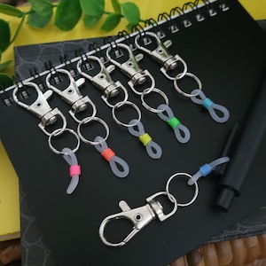 Silicone  Pen Clip Set, Badge Reel Accessories, Colorful Clip-On Holder for Badge Reel Pens, Perfect Nurse Teacher Supplies, Easy Use