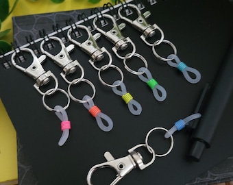 Colorful Silicone Pen Clip for Badge Reels: Durable Secure Lobster Clasp Holder