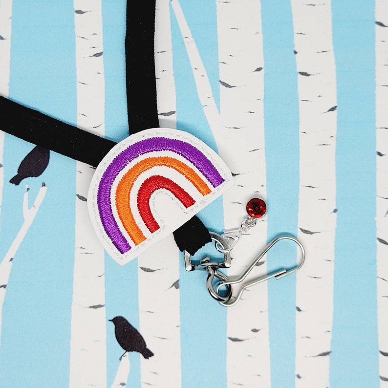 Rainbow Lover Bookmark Rainbow Retractable Badge Reel Rainbow Paperclip Planner Clip Rainbow Love Badge Reel Rainbow Nurse ID Clip