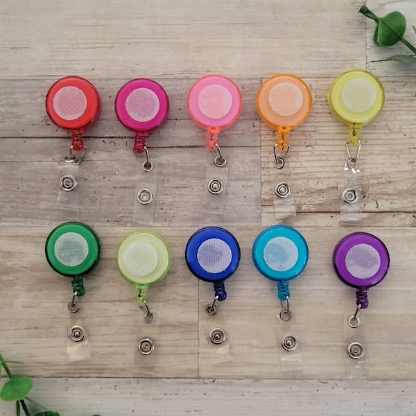 Retractable Belt Clip Badge Reels with Velcro for Interchangeable Badge Reels, Badge Reel Replacements