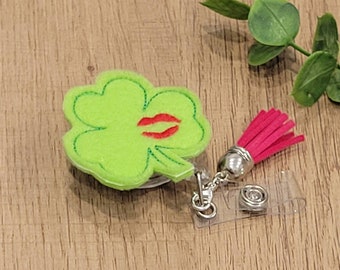 St. Patrick's Day Badge Reel, St. Paddy's  Interchangeable Badge Reel, Clover Lanyard, Planner Clip, Bookmark, Shamrock Badge Reel