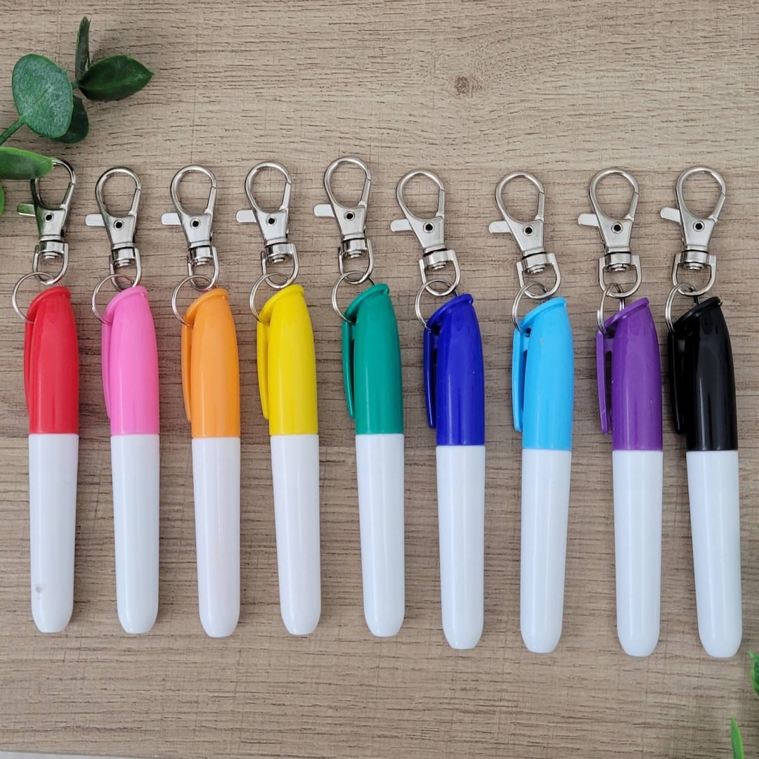 Mini Dry Erase Markers, Badge Reel Mini Clip on DRY ERASE Pen, Badge