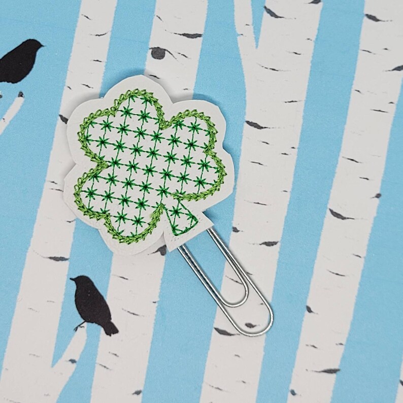 Shamrock Nurse Badge Holder Green St Patricks Day Shamrock Retractable Badge Reel or Lanyard Shamrock Teacher Planner Clip or Paperclip