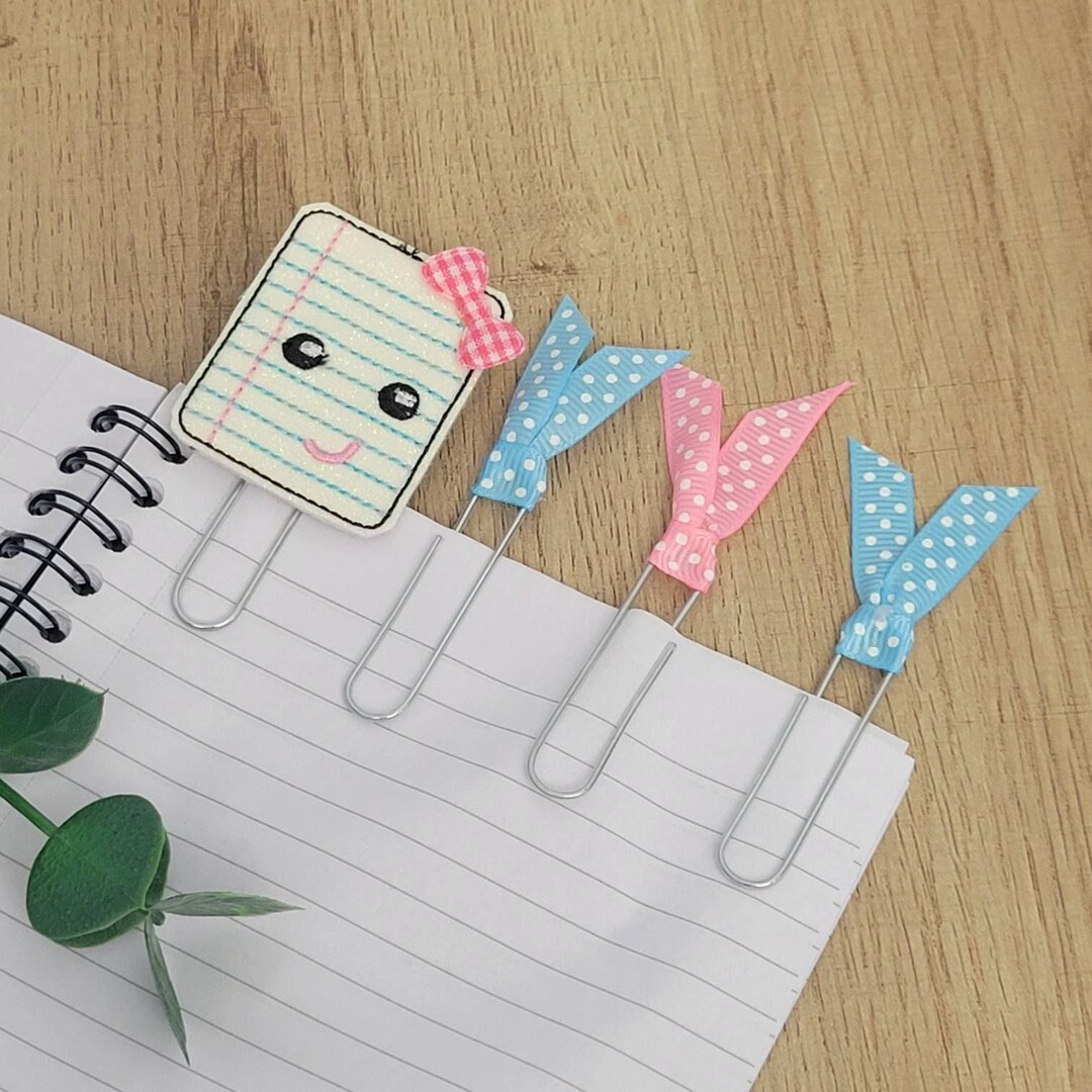 Lined Paper Teacher Planner Clip, Junk Journal Clips, Durable Paper ...