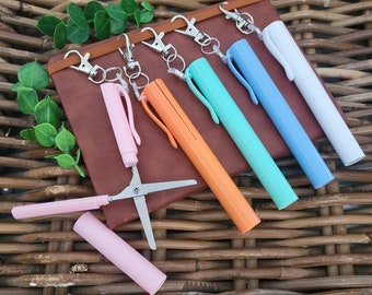 Mini Folding Pen Scissors: Clip-On ID Clip Accessories, Craft Tool, Badge Reel Accessory