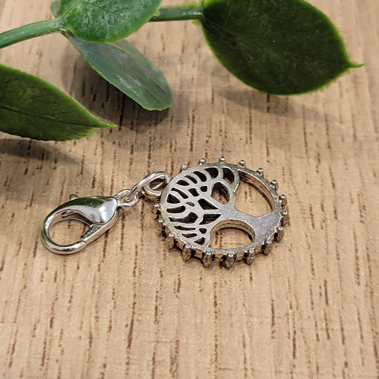 Tree of Life Badge Reel Charm Dangle or Cell Phone Charm, Badge Reel Charm  Add On, Dangle for Badge Reel, Lanyard or Phone Bling 