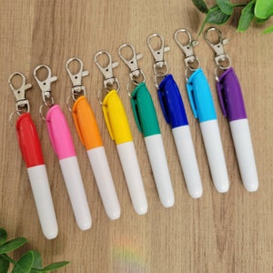 Mini PERMANENT MARKER Badge Reel Accessory, Clip On Marker, Compact Permanent Pen, Nurse Teacher Supplies,