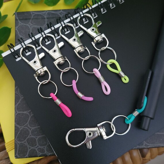 Silicone Badge Reel Pen Clips: Durable Silicone - Colorful, Easy to Attach