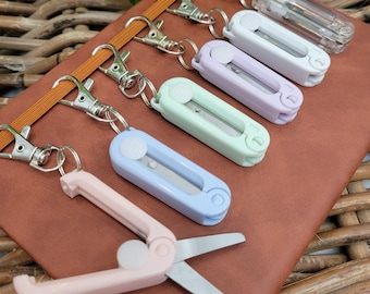 Mini Folding Scissors with Clip: Badge Reel Accessory