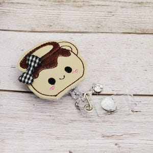 Mexican Hot Chocolate Badge Reel: Interchangeable ID Holder