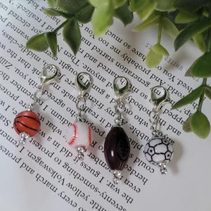 Sports Ball Charm: Interchangeable Badge Reel Dangle