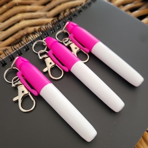 Mini PERMANENT MARKER Badge Reel Accessory, Clip On Marker, Compact Permanent Pen, Nurse Teacher Supplies,