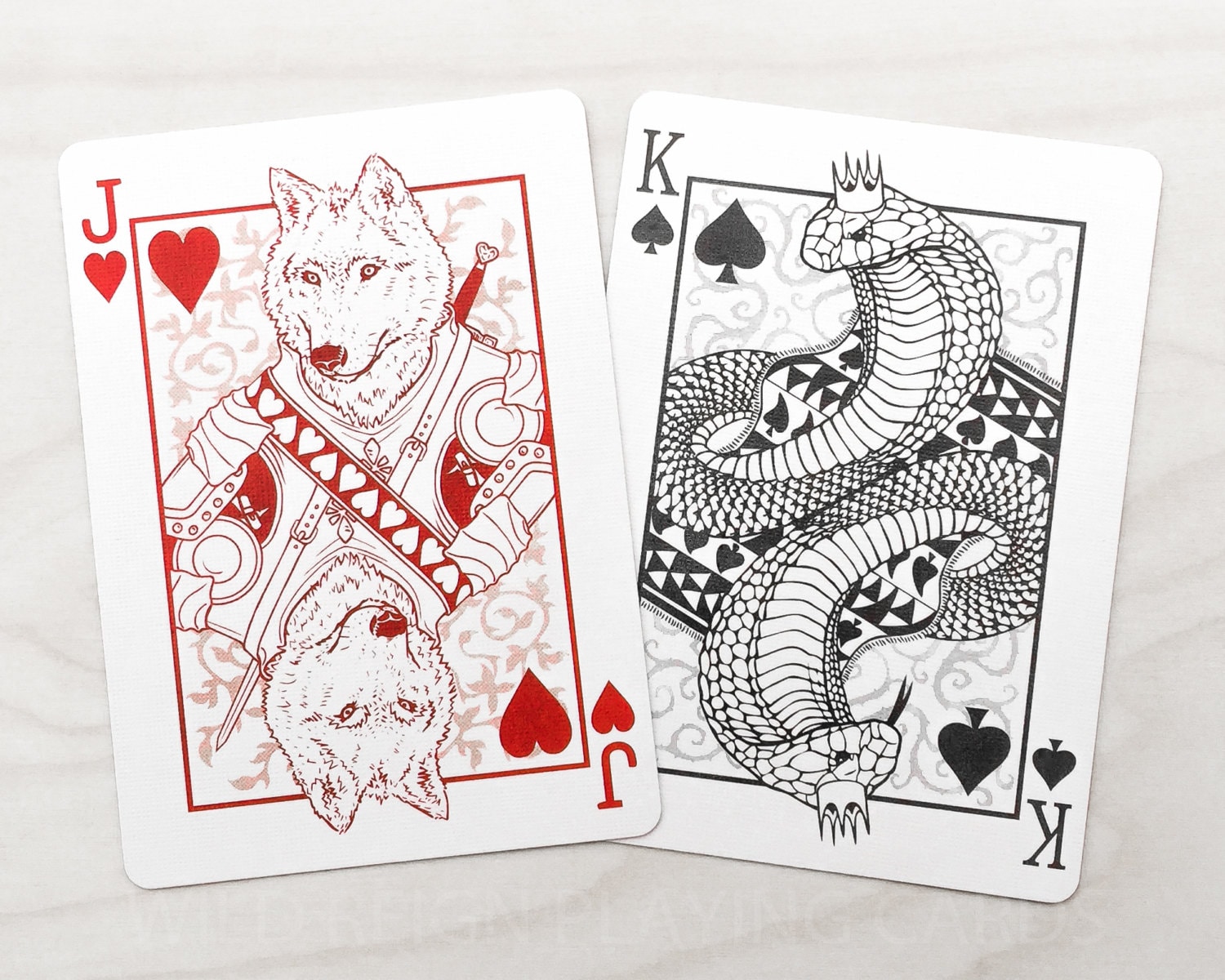 WILD REIGN Playing Cards: Evergreen and Crimson Decks 